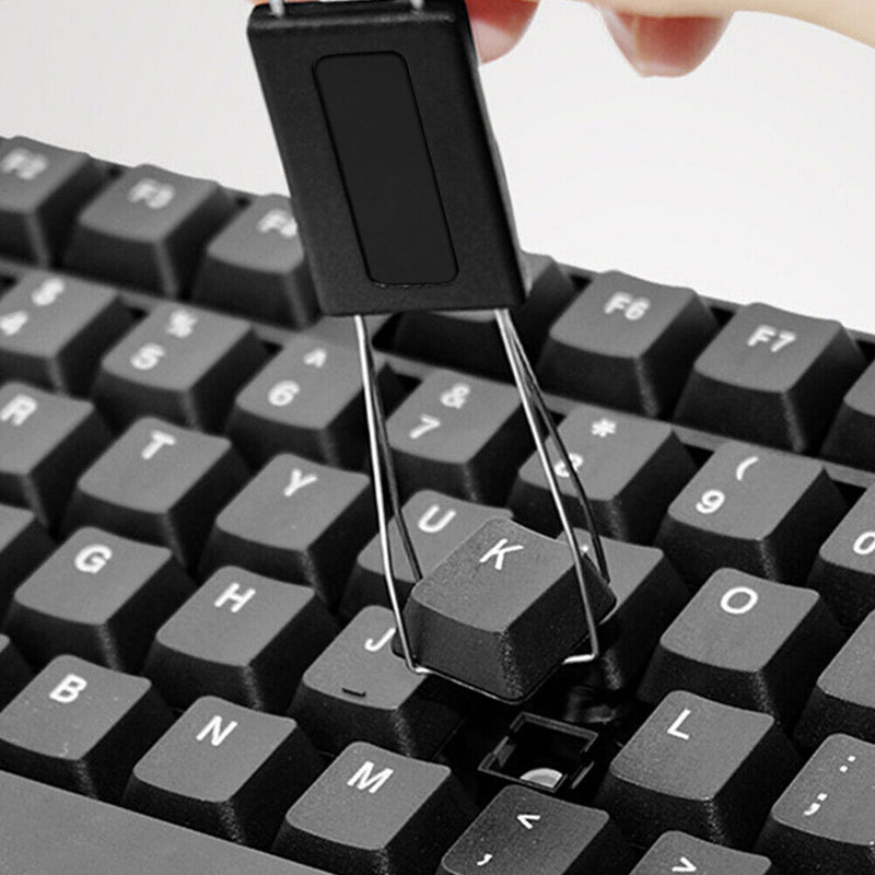 4pcs Mechanical Keyboard Keycap Puller with Brushes for Cherry MX (Black)