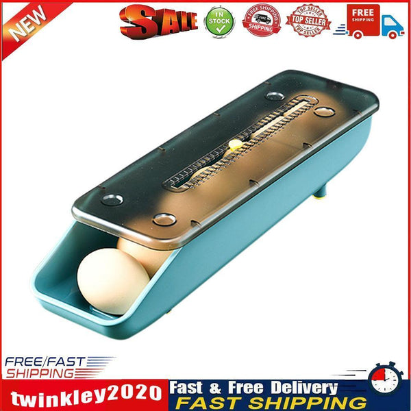 Kitchen Containers Egg Storage Box Fresh Keep Refrigerator Egg Tray (Blue) Newly