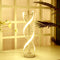 12W LED Spiral Table Lamp Modern Acrylic Curved Strip Light (Warm Light) Newly