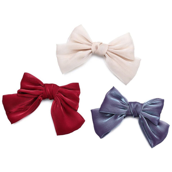 Women Girls Big Bow Hairpin Floral Hair Accessories Barrettes Bow Hair Clips