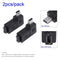 2pcs 90 ° Micro USB Female, Mini USB Male Adapter Connector
