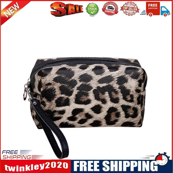 Portable Leopard Cosmetic Storage Bag Women Makeup Wash Organizer (Style 1)
