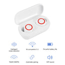 Y50 TWS Earbuds Bluetooth-Compatible Wireless Sport Headphones (White Red)