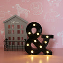 Letters LED Night Lights Alphabet Symbol Sign Lamp Home Wedding Decor (&) Newly