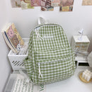 #A Fashion Plaid Womens Backpack Student Backpacks Teenage Girl School Bags Larg