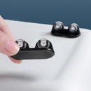 4pcs Storage Box Pulley Caster Self-Adhesive Unidirectional Wheel (Black) Newly