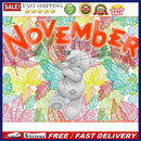 5D DIY Bear Monthly Full Round Drill Mosaic Diamond Painting Home Decorations