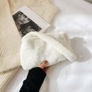 Animal Pattern Underarm Bag Women Mini Plush Shoulder Handbags Purse (1)