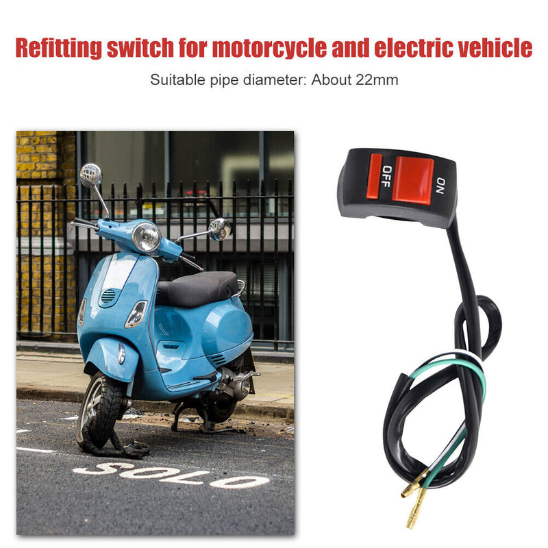 E-Bike LED Light ON/OFF Button Motorcycle Scooter Handlebar Controller Swit