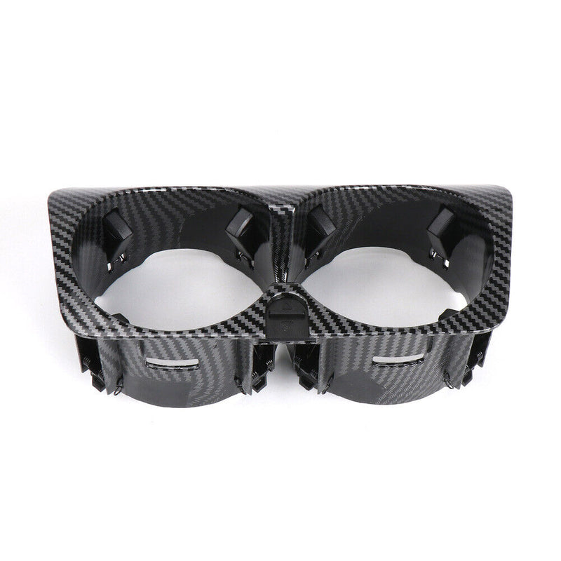 Car Center Console Water Cup Holder for Mercedes W205 (Black Carbon Fibre)