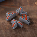 Push-in Terminal Block 4 Sets T Type Fast Wire Splitter Connector (Grey) Newly