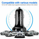 Smart Phone Adapter QC 3.0 LED Display Fast Charging 3-Port USB Car Charger