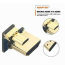 Micro HDMI to HDMI Converter HDMI Screen Connector Adapter for Raspberry Pi 4B