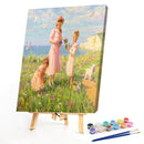 DIY Digital Oil Paint By Numbers Girl Color Drawing Modern Canvas Art No Frame