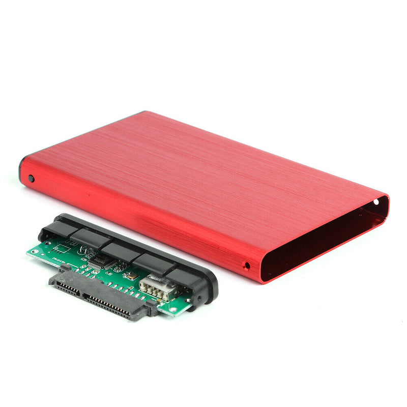 USB 2.0 Mobile Hard Disk Case 10TB 2.5 inch SATA HDD SSD Enclosure (Red)