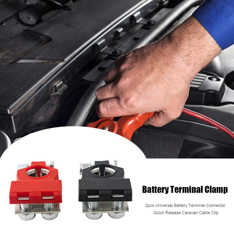 2pcs Vehicle Battery Connector Head Caravan Boat Cable Clamp Replacing Tool Kit