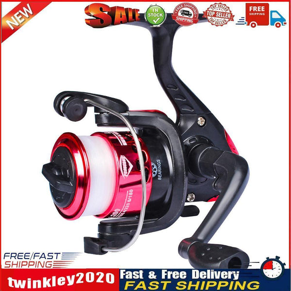 Metal Spinning Fishing Reel Die Casting 5.2:1 Wheel Fishing Tackle (Red) Newly