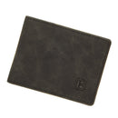 Men Thin Bifold Wallets Mini Money Purse with Coin Bag Casual Zipper Card Hol