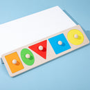 Geometric Hand Grabbing Board Wooden Jigsaw Children Educational Toys (E) Newly
