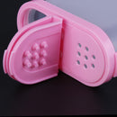 Clear Seasoning Pot Cans Spice Rack 2 Lid Condiment Bottles Box(Pink) Newly