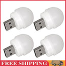 USB Plug Lamp Computer Mobile Power Charging USB Night Light (4pcs-White) UK
