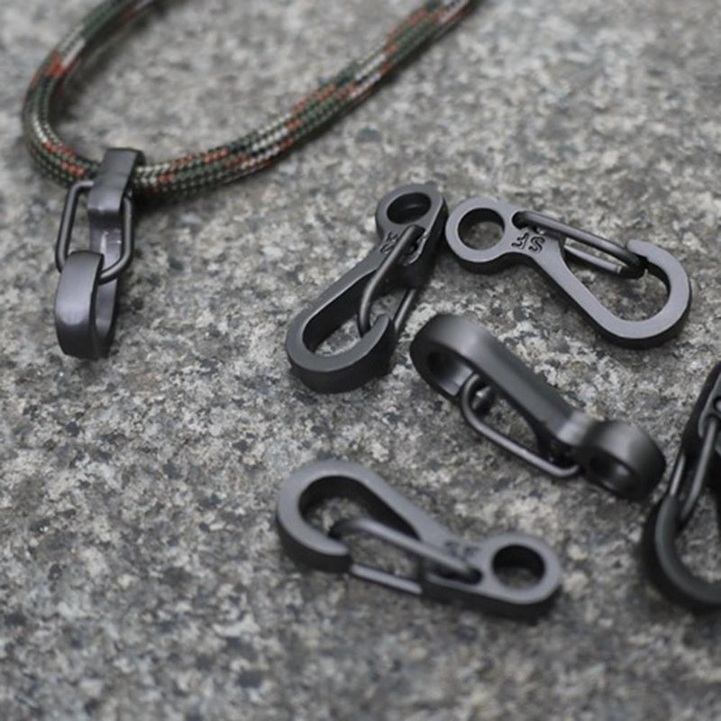 10pcs Mini Carabiner Keychain Outdoor Climbing Spring Buckle EDC Survival Too