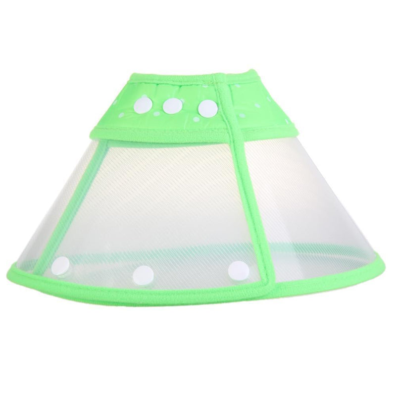 Dog Wound Recovery Cover Pet Anti-Bite Lick Medical Cone Collar (Green M) Newly