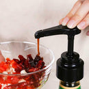 5pcs Syrup Vinegar Bottle Pressure Nozzle Oyster Sauce Pump (Black)