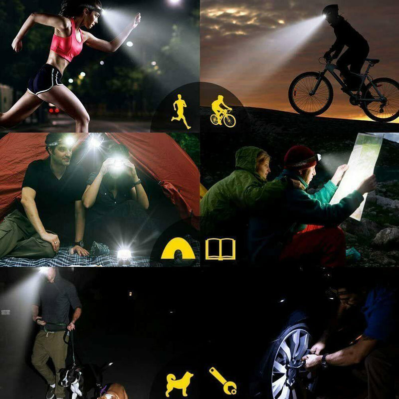 Super Bright Waterproof Head Torch Headlight USB Rechargeable LED Headlamp hot.