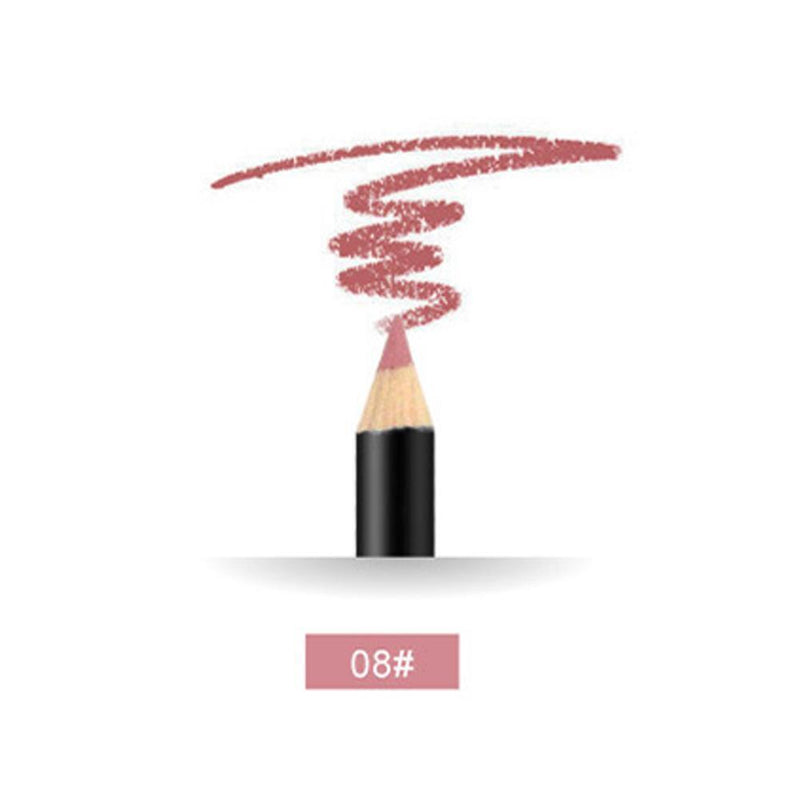 12 Color Matte Lipliner Waterproof Lasting Lipgloss Lip Makeup Cosmetic (08