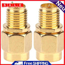 2pcs Straight Give Full Copper SMA Female to Male SMA Male Adapter Un
