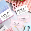 Card Thank You For Your Order Package Inserts Supporting Small Businesses