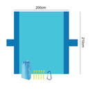 Beach Blanket Big Sand Free Mat Quick Drying Waterproof (Royal Blue&Grey) Newly