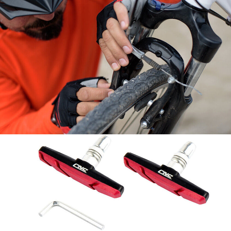 Durable MTB Road Bike Rubber Brake Holder Blocks Pad Cycling Parts Accessories