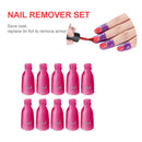 10pcs Plastic Nail Gel Polish Cap Clips Remover Fingers Tips Wrap Rose Red Newly