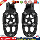 2pcs Universal 8mm Metal Motorcycle Foot Pedals Footrests w/ Spring(Black) Newly
