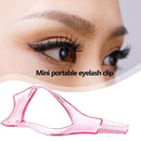 3 In 1 Mascara Shield Guide Guard Lash Curler Applicator Comb Makeup (Pink)