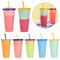 Discoloration Temperature Multicolor Drink Ware Plastic Cup Straw Cup Coffee