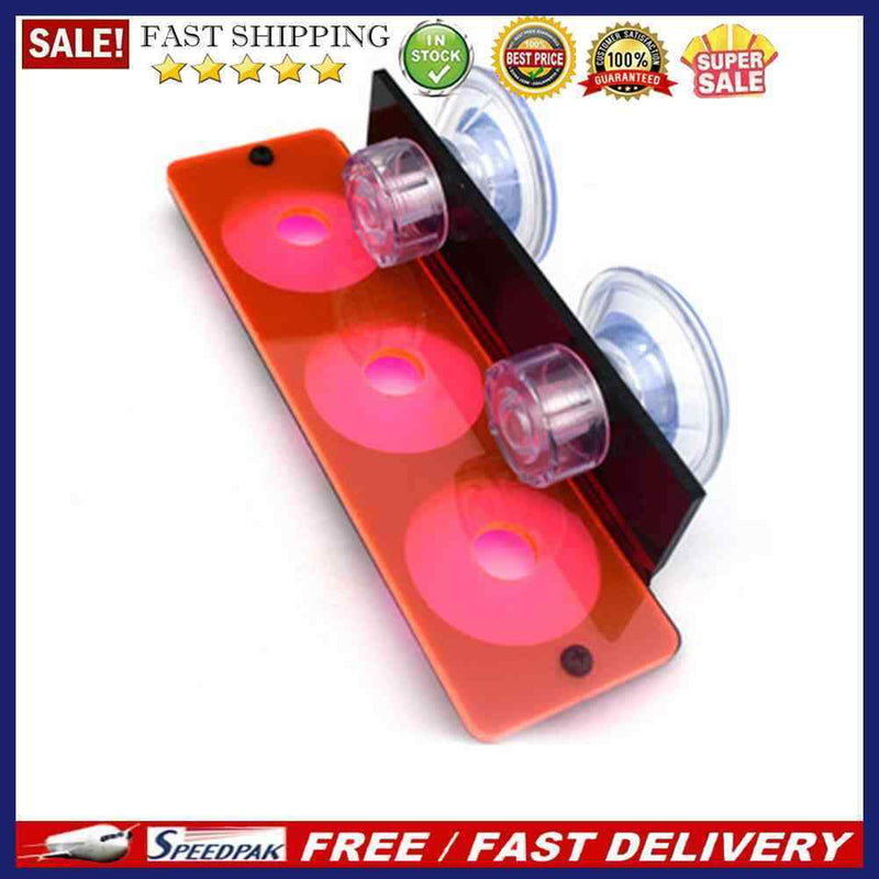 Fish Tank Fluorescence Coral Frag Rack Aquarium Reef w/ Plug Holder (Red)