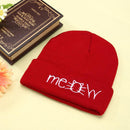 MEOW Cap Winter Casual Hip Hop Knitted Wool Skullies Beanie Hat (Red)
