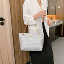 Solid Color Women Handbags PU Leather Casual Top-handle Bags Large Capacity Tote