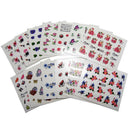 50 Sheets Flowers Water Transfer Manicure Nail Art Decals Sale Tips DIY Y1K9