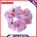 Stretch Strawberry Print Hair Bands Scrunchies Hair Rope Ties Ponytail Hair Ring