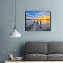 Sunset Oil Painting By Numbers Kit Acrylic Paints On Canvas Art Pictures