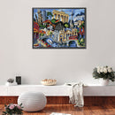 Old Buildings Oil Paint By Numbers Kits DIY Handpainted on Canvas Wall Art