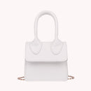 Mini Crossbody Tote Bag Solid Candy Female Simple Leather Shoulder Purse Handbag