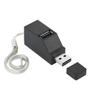 Universal Data Transfer Mini Portable Adapter 3 Ports USB 3.0 Hub Splitter Box