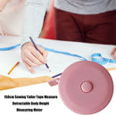 150cm Sewing Tape Measure Retractable Body Height Measuring Meter (Pink) Newly