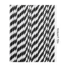 Paper Straws-Durable Rainbow Drinking Straws Party Decor Supply (Black)