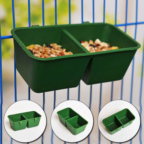 1PC Bird Parrot Food Water Plastic Bowl Cups Pigeons Cage Sand Cup Feeding Tool